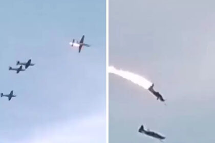 EN VIDEO | El momento en que dos aviones de la Fuerza Aérea de Colombia colisionan en el aire durante maniobras de entrenamiento