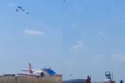 EN VIDEO: Dos aviones colisionaron durante espectáculo aéreo en Portugal