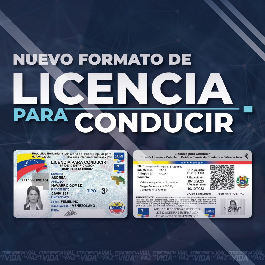 Nuevo formato licencia de conducir