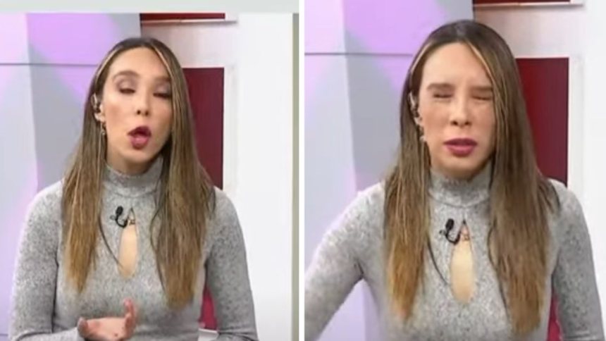 EN VIDEO: Presentadora de televisión se desmayó y desplomó durante transmisión en vivo