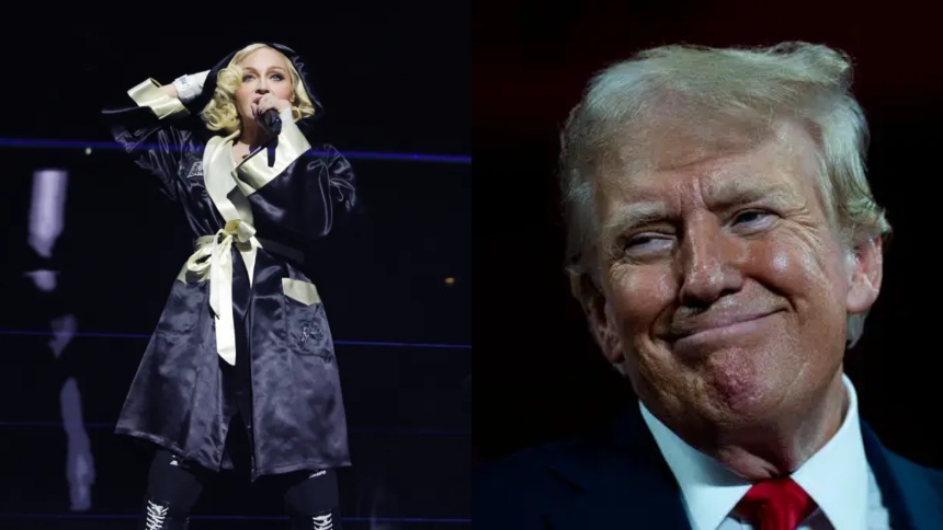 La cantante Madonna Louise Ciccone , conocida simplemente como Madonna, también reaccionó al triunfo del martes del ahora presidente electo de EEUU, Donald Trump.  