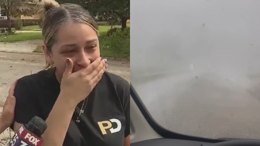 Jeanicmar Rangel, una ingeniera venezolana residente en Orlando, Florida (EEUU), vivió momentos de terror al quedar atrapada en su camioneta durante el paso de un tornado de categoría EF-2.  