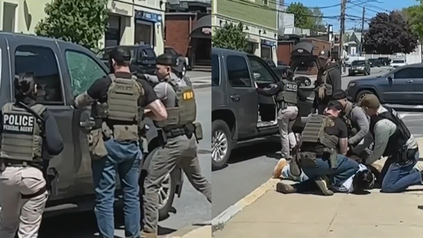 Un operativo de agentes del Servicio de Control de Inmigración y Aduanas de los Estados Unidos (ICE, por sus siglas en inglés) en Chelsea, Massachusetts, dejó imágenes estremecedoras que han generado indignación entre la comunidad migrante.