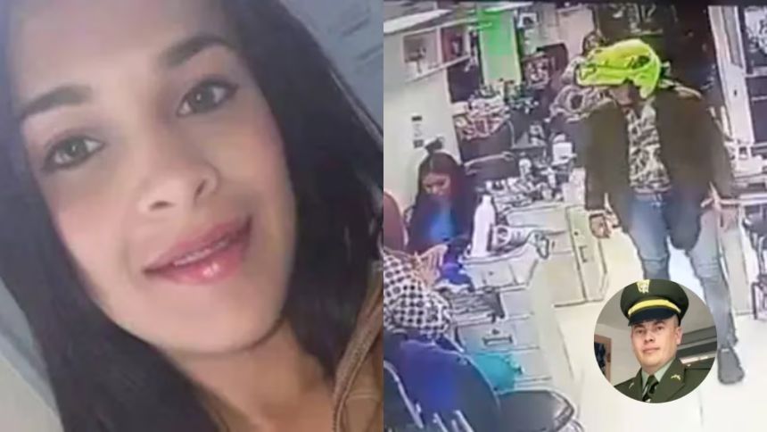 Revelan escabrosos detalles del policía que mató a su expareja en peluquería de Colombia