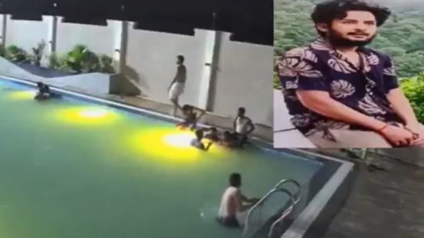 VIDEO: Cayó en una piscina repleta de gente durante una fiesta y murió ahogado