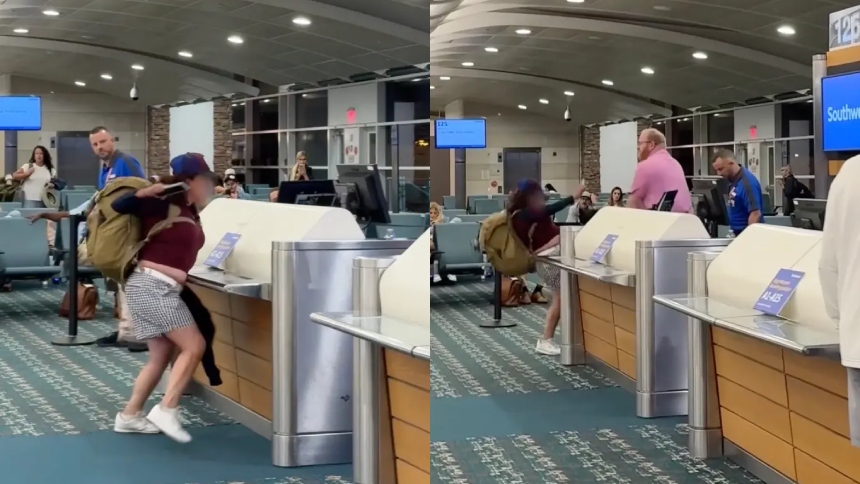Una escena caótica se desató en el Aeropuerto Internacional de Orlando, en Florida (EEUU) cuando una pasajera, frustrada por no lograr abordar tres vuelos consecutivos en lista de espera, protagonizó un violento altercado contra un agente de puerta de Southwest Airlines. 