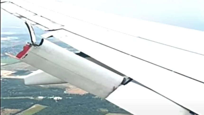 El aterrizaje de emergencia de un avión con 62 pasajeros, una de sus alas se rompió en pleno vuelo
