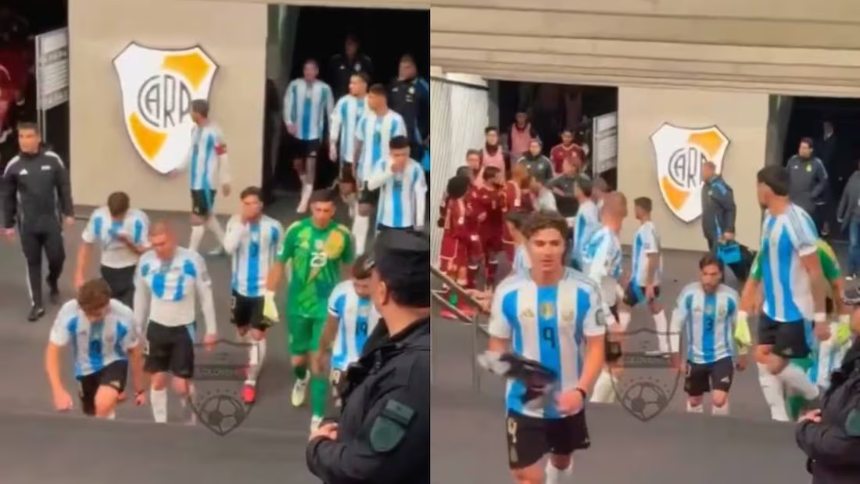 Filtran video donde Messi enfrentó a los jugadores de La Vinotinto tras el descanso del partido que disputaron por las eliminatorias