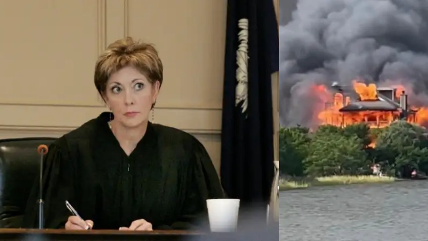 Un devastador incendio ocurrido en Edisto Beach, Carolina del Sur, destruyó por completo la casa de la jueza Diane Schafer Goodstein, del Tribunal de Circuito estatal.  