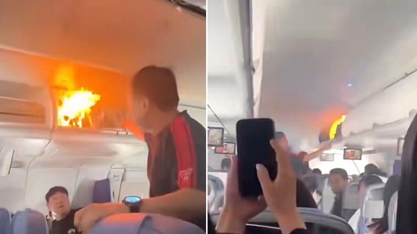 Batería explotó dentro de un avión y desató el caos en sus 160 pasajeros